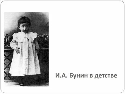 Бунин детство