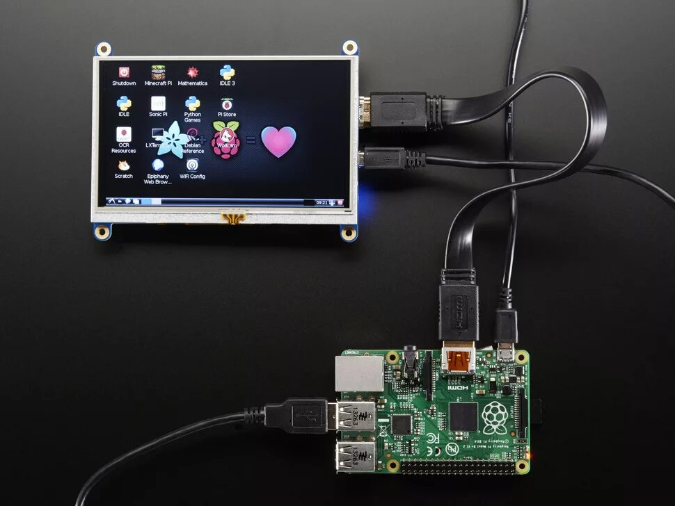 Adafruit 2260 - 800 x 482 px 5" TFT with Touch Screen - HDMI