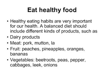 Should include
