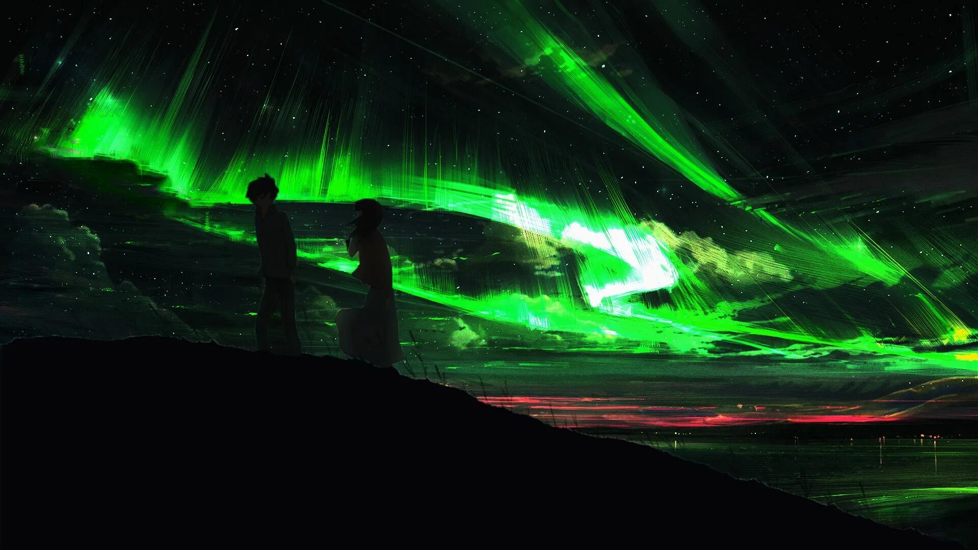 Полярное сияние арт. Арт. Пещеры светлячков вайтомо. Необычные картинки на рабочий стол. Светящийся арт.