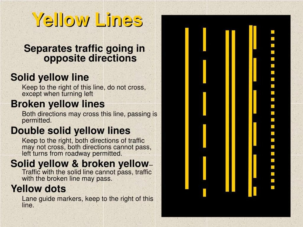 Переведи line. Double Yellow line. Yellow lines. Solid Yellow line. Double Solid line.