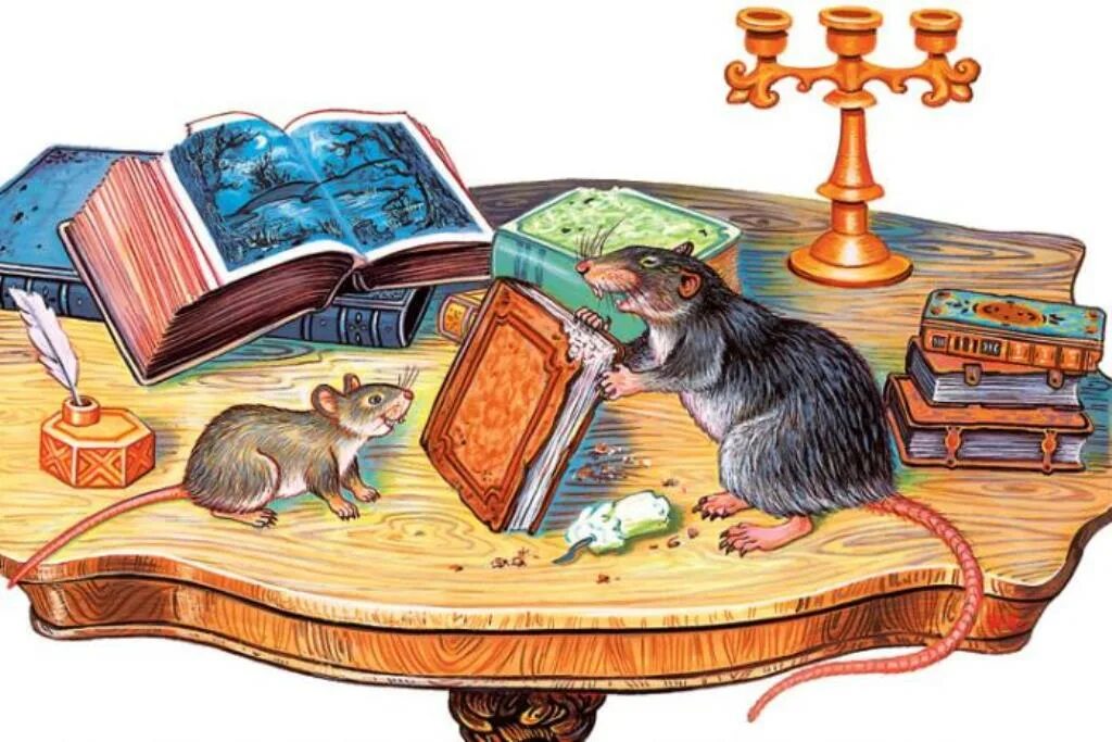Принял мыши. Мышь которая ела кошек Джанни Родари. Иллюстрации к книгам. Мышки в книжке. Мышка грызет книжку.