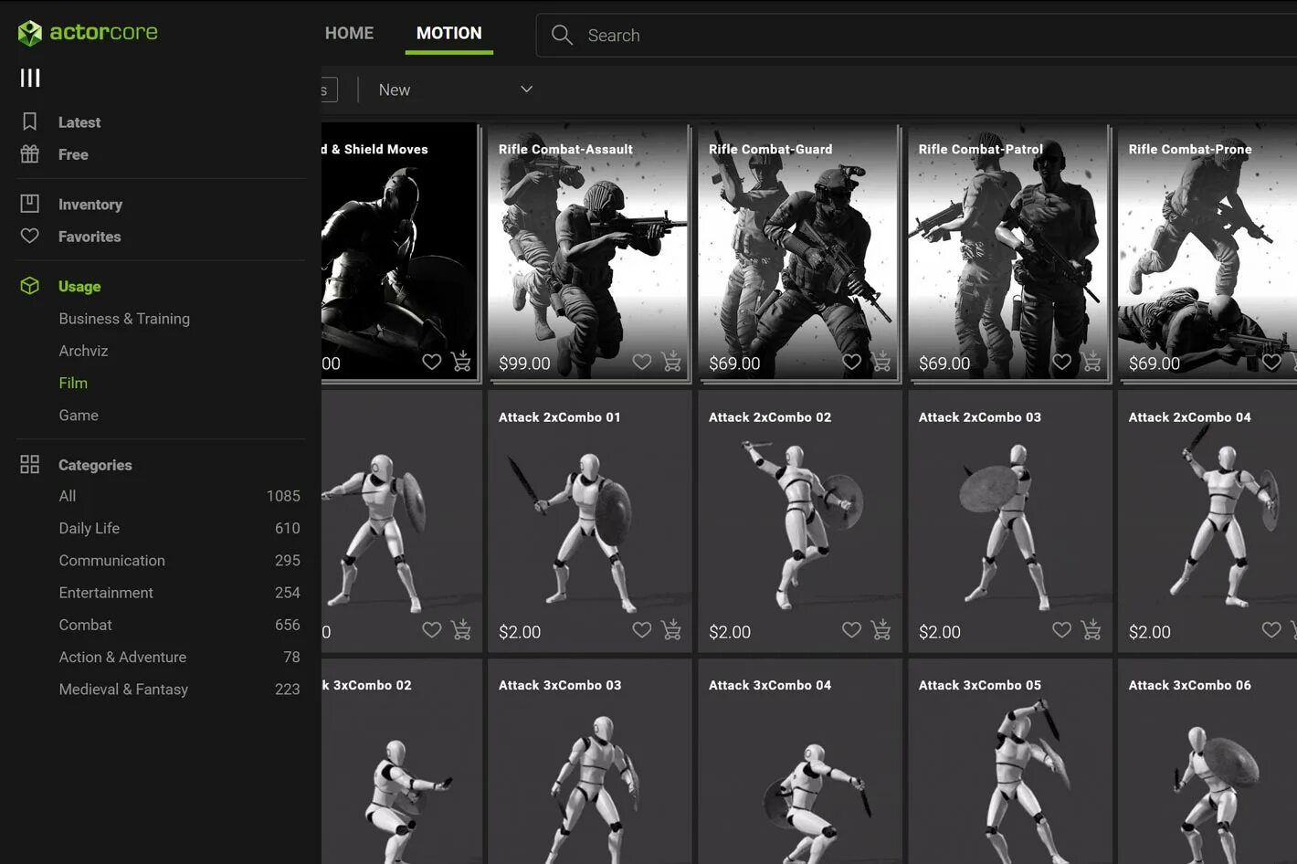Motion library. Motion library