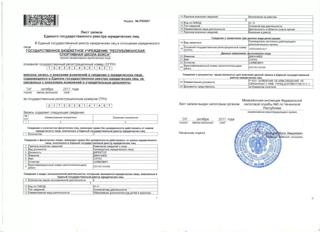 Распечатать егрюл по инн бесплатно Документы
