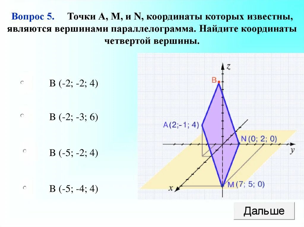 Произведение координат вершины