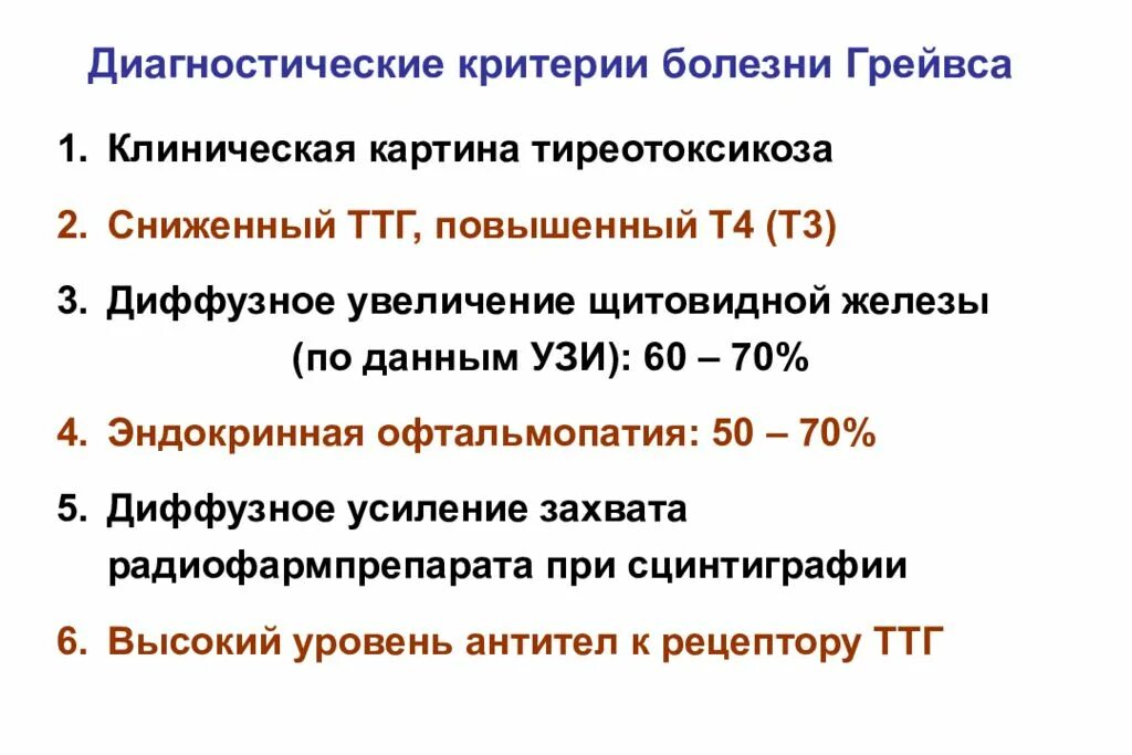 Диагностические критерии заболеваний. Критерии диагноза тиреотоксикоза. ТТГ при болезни Грейвса. Показатели гормонов щитовидной железы при гипертиреозе. ТТГ независимый тиреотоксикоз.