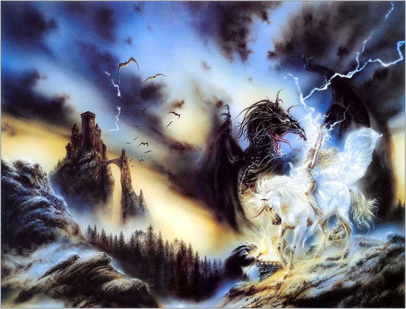 Луис Ройо дракон. Luis Royo Единорог. Луис Ройо ангел. Фантастические мифы Луиса Ройо. Свет и тьма в человеке