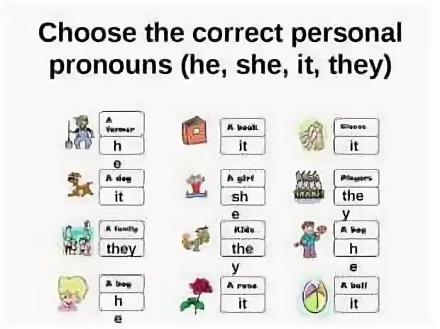 Choose the correctly spelled word. Местоимения he she it в английском языке 2 класс. Задания на i he she it. Pronouns задания для детей. Задания для детей personal pronouns.