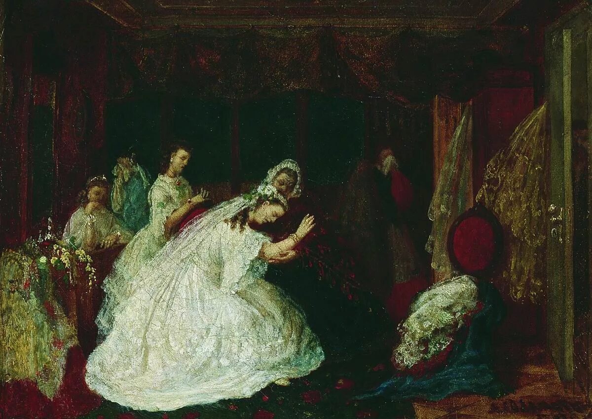 Соломаткин невеста. Картина плачущая невеста