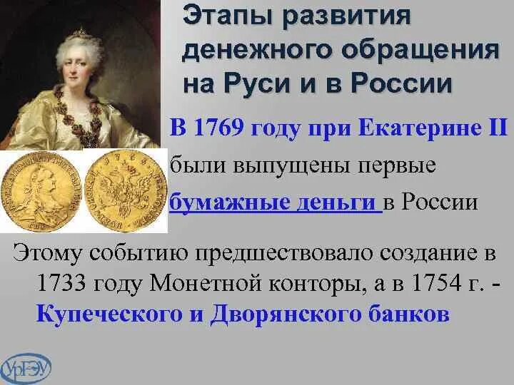 Финансы при Екатерине 2. 1769 Год финансовая реформа. Денежная реформа Екатерины II.