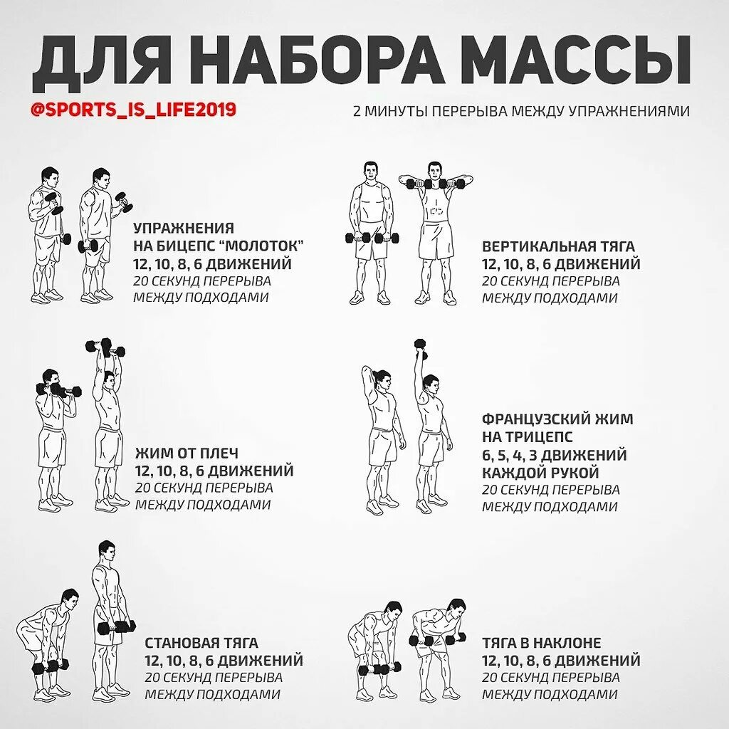 Комплекс упражнений для набора