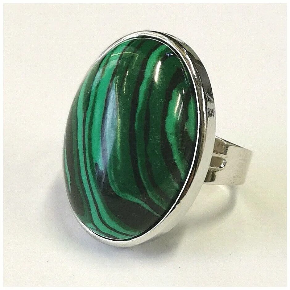 перстень с малахитом