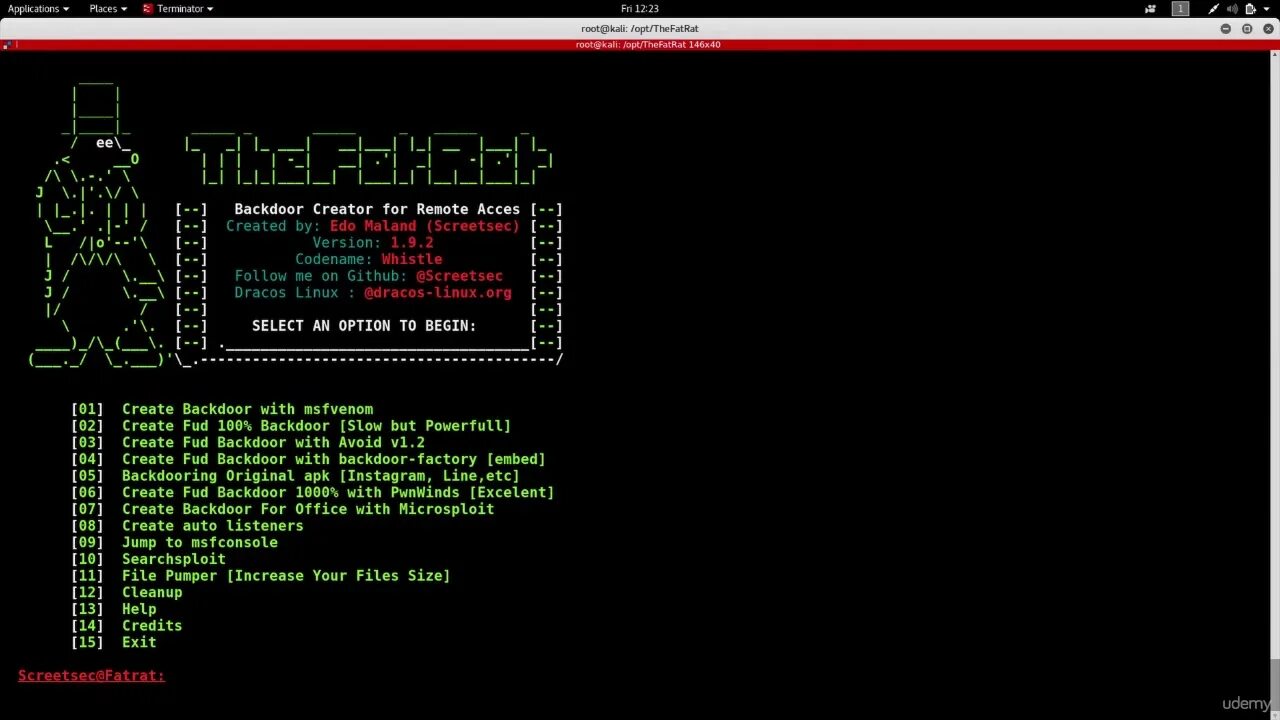 Hacker menu