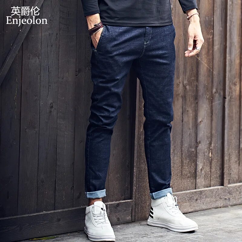 Джинсы которые сейчас в моде мужские Men's Stretch Jeans Jeans For Men Baggy Straight Leg Fashion Comfort Waist Pants