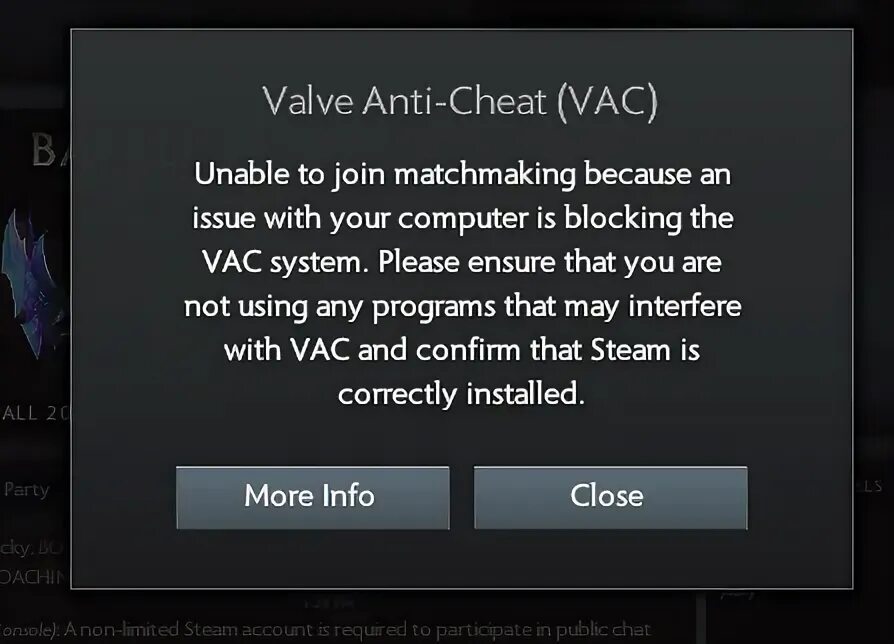 Программа anti cheat. Valve anti-cheat. ошибка вак в доте.