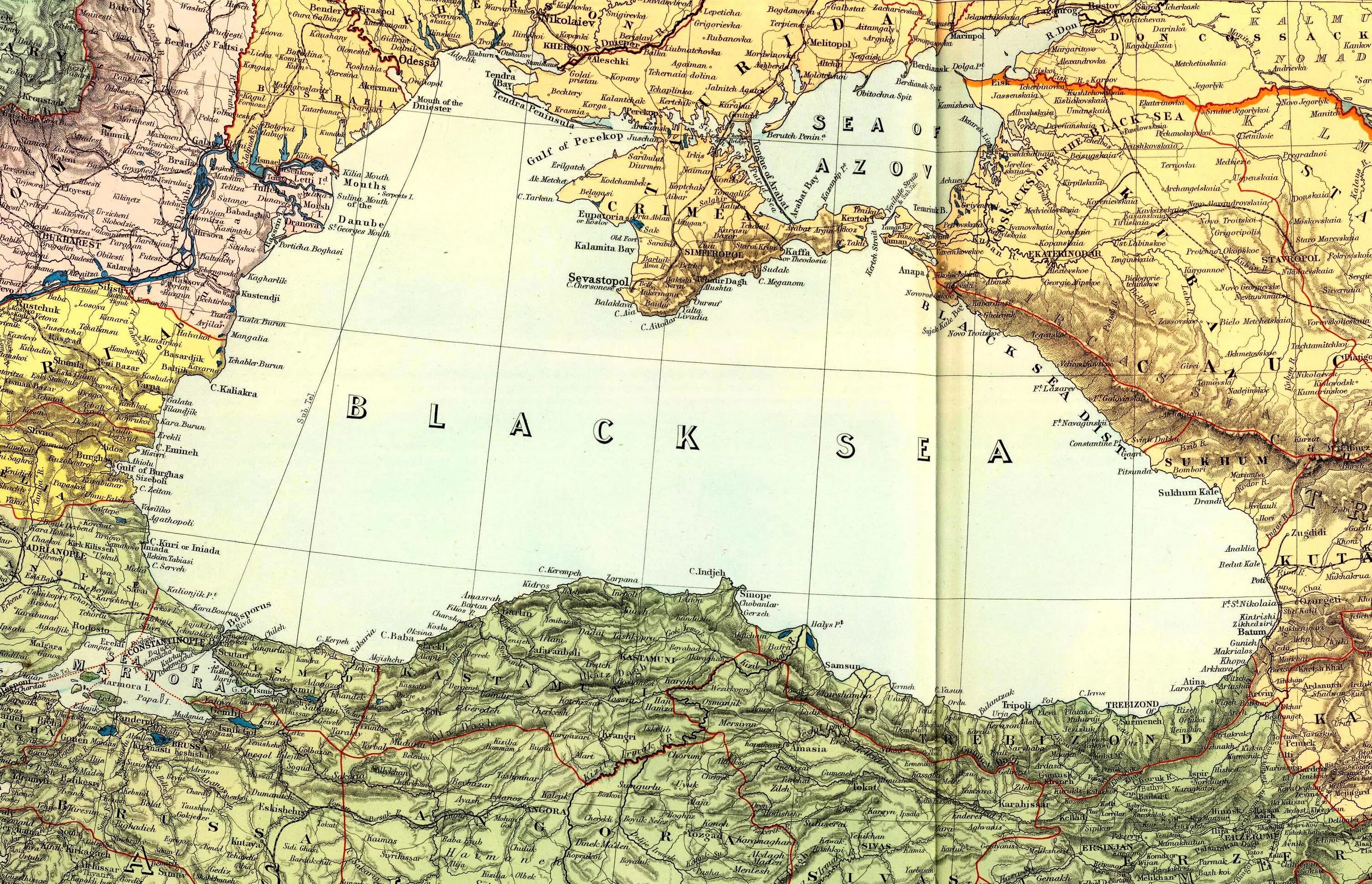 Страны вокруг черного. Черное море географическая карта. Черноеэ море карта. Политическая карта черного моря. Физическая карта черного моря.