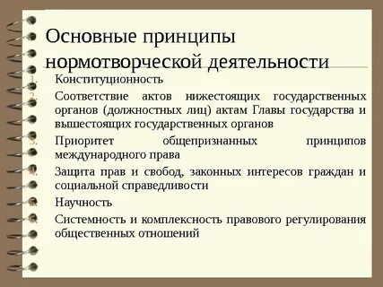 Принципы нормотворчества
