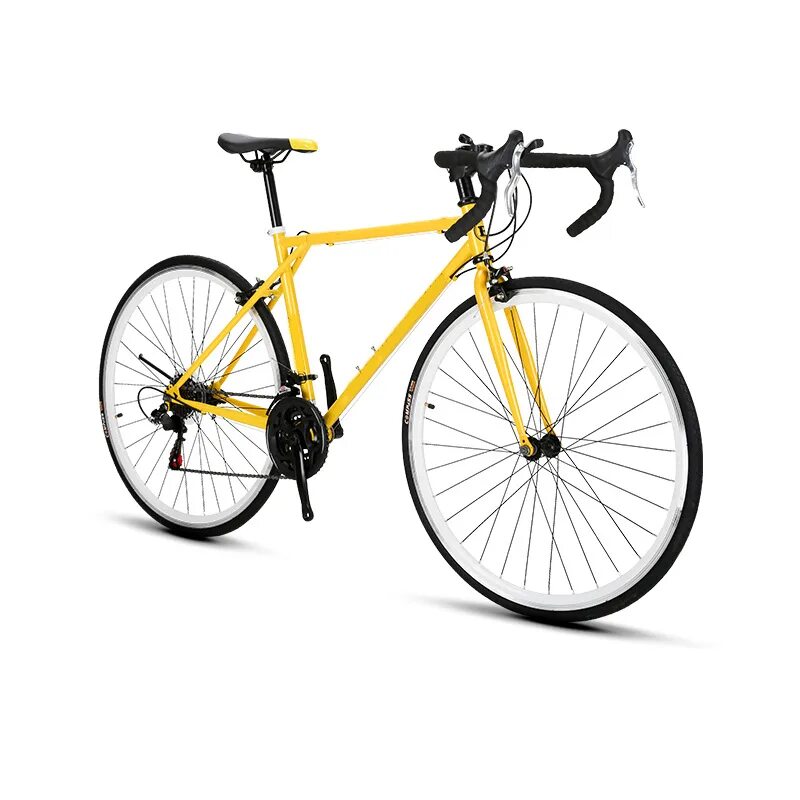 Велосипед шоссейный 700c. Eurobike hybridbike xc560. шоссейный велосипед. гоночный велосипед. желтый велосипед.