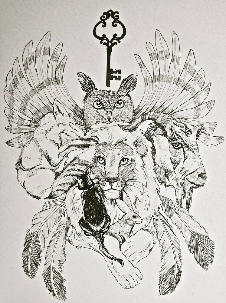 тату на предплечье звери мужские. тотем олень. тату эскизы тотемы животные. тотемные животные арт. лиса с рогами.