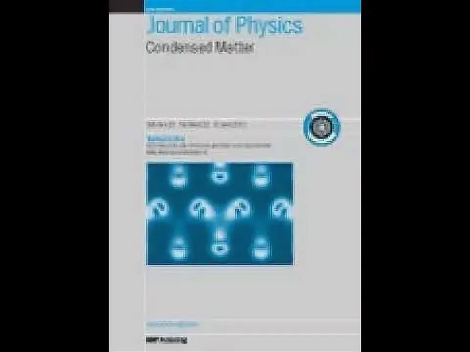 Journal of physics b. Journal of physics d: applied physics. american journal of physics. condensed matter.
