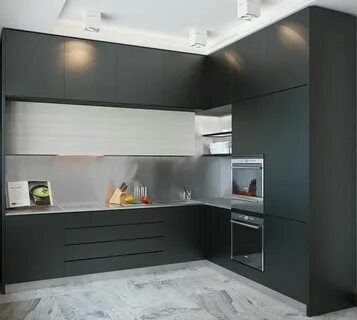 Современные угловые кухни цвета