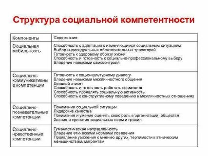 Принципы социальной компетентности