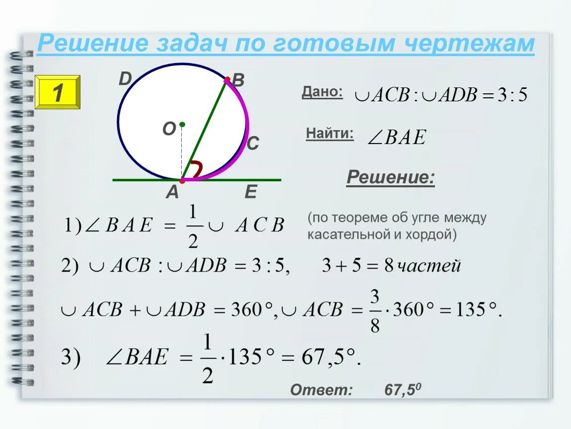 Формула задачи окружности