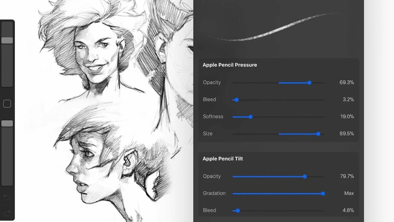 Procreate pencil. Скетчи в прокриэйт. кисти для лайна в прокриэйт. скетч procreate. procreate рисунки.