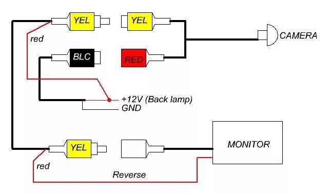 Схема включения камеры заднего хода. Камера 5 вольт