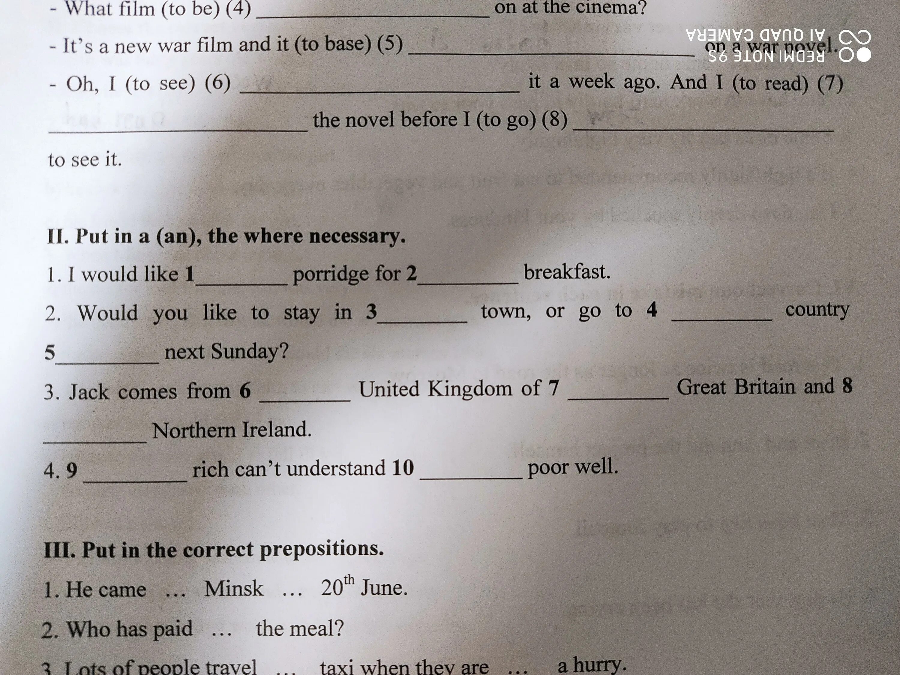 Use prepositions where necessary richard. Put the where necessary. fill in the correct article where necessary. task put the where necessary. английский упражнения 7 put articles where necessary 1. она гостья в.