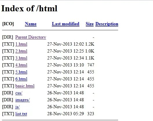 Directory index forbidden. Apache directory. dir html.