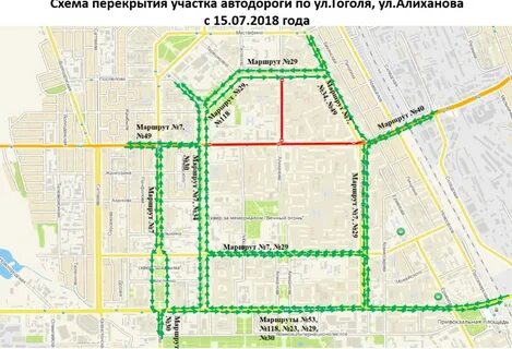 Карта перекрытых дорог