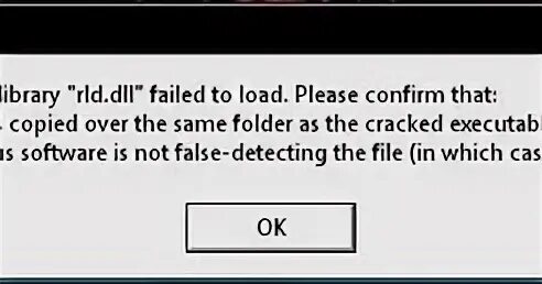 The dynamic library rld dll failed. The Dynamic Library RLD. Dll failed to load please confirm that ошибка.