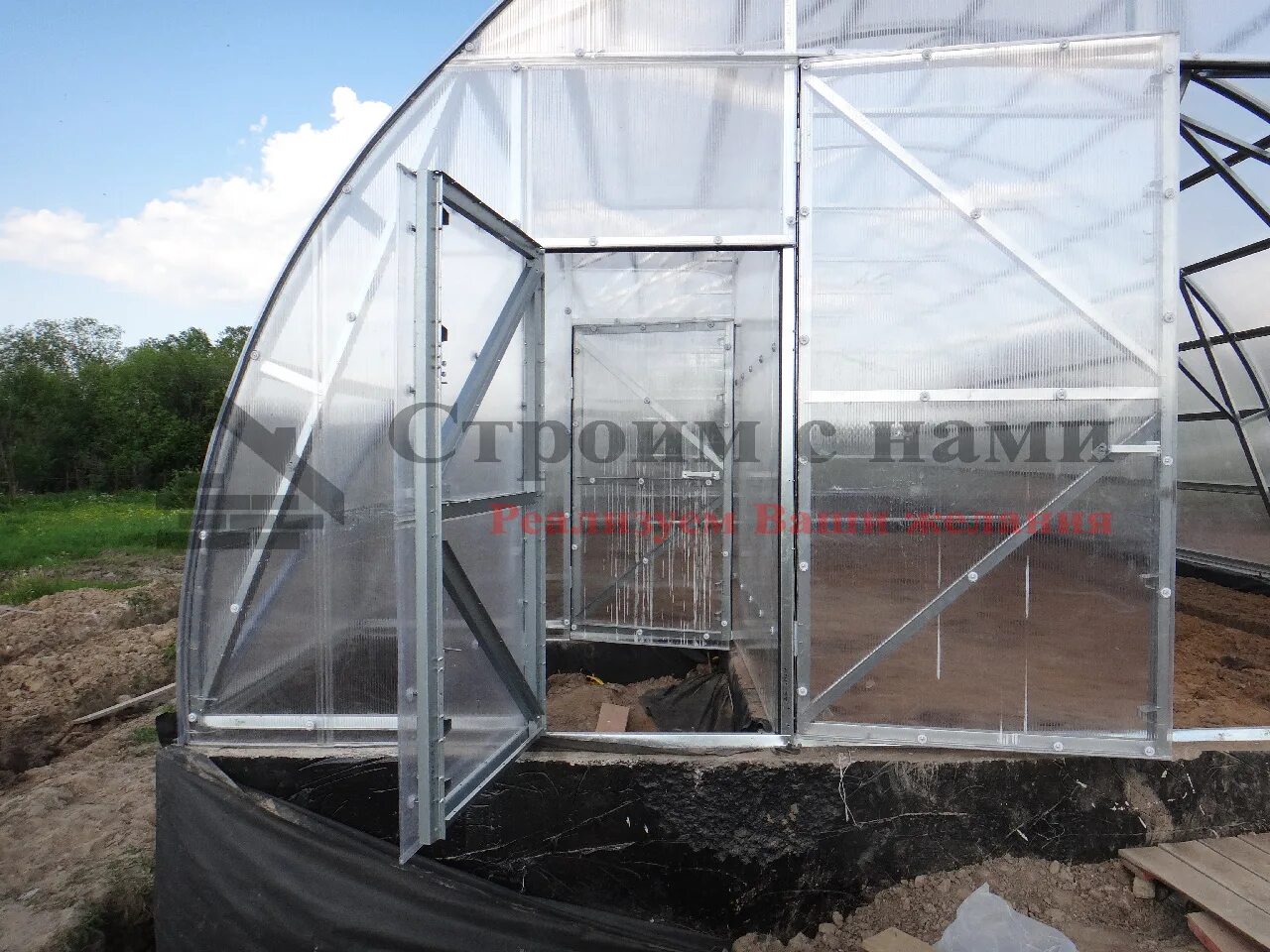 Промышленные теплицы. Промышленная теплица "фермер 3,5". 4. 5м. Теплица фермер ширина 5м.