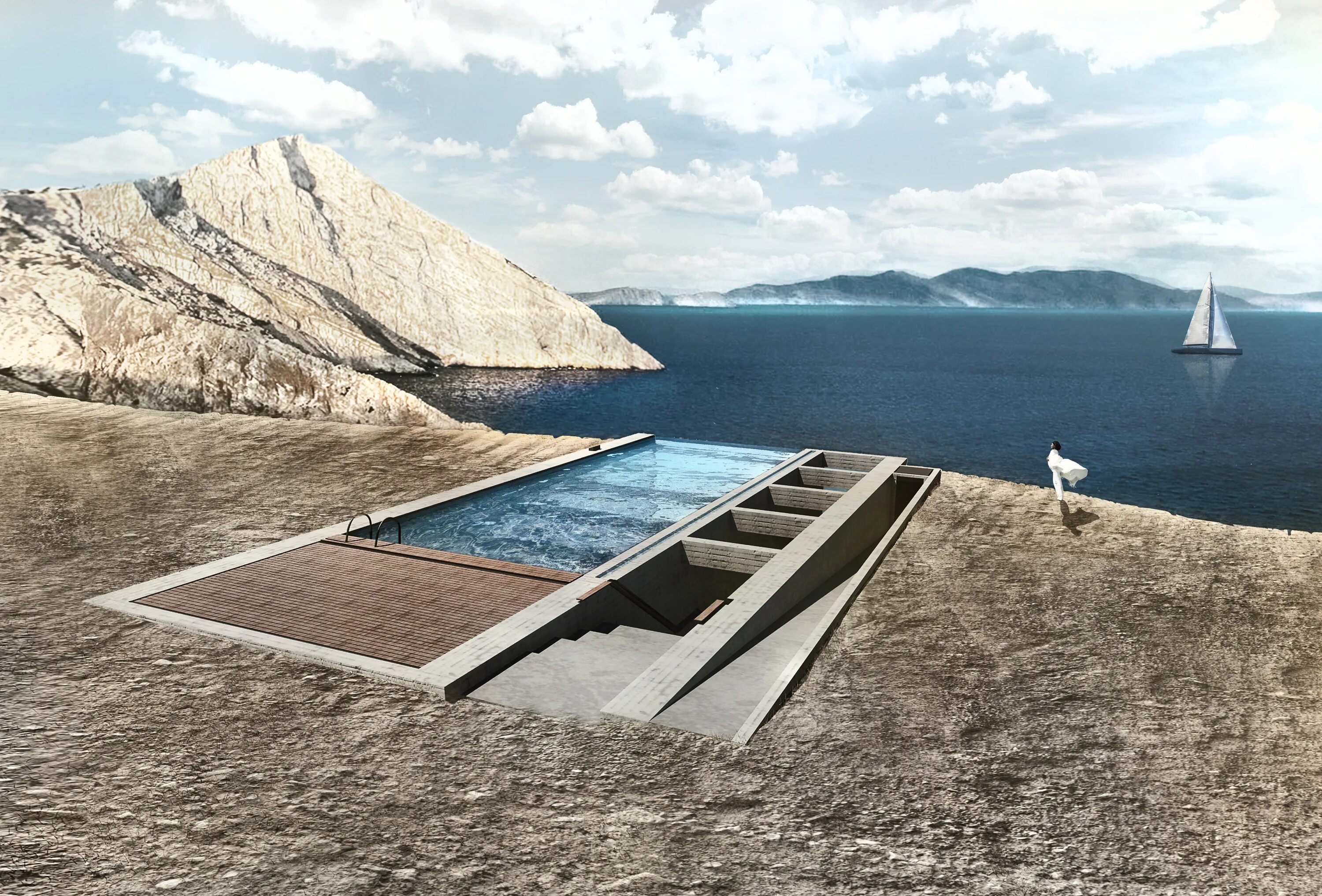 Пентхаус в скале, Бейрут, Ливан. Triangle Cliff House, Норвегия. Casa brutale, Греция. Cliff House, Австралия. Современные скалы