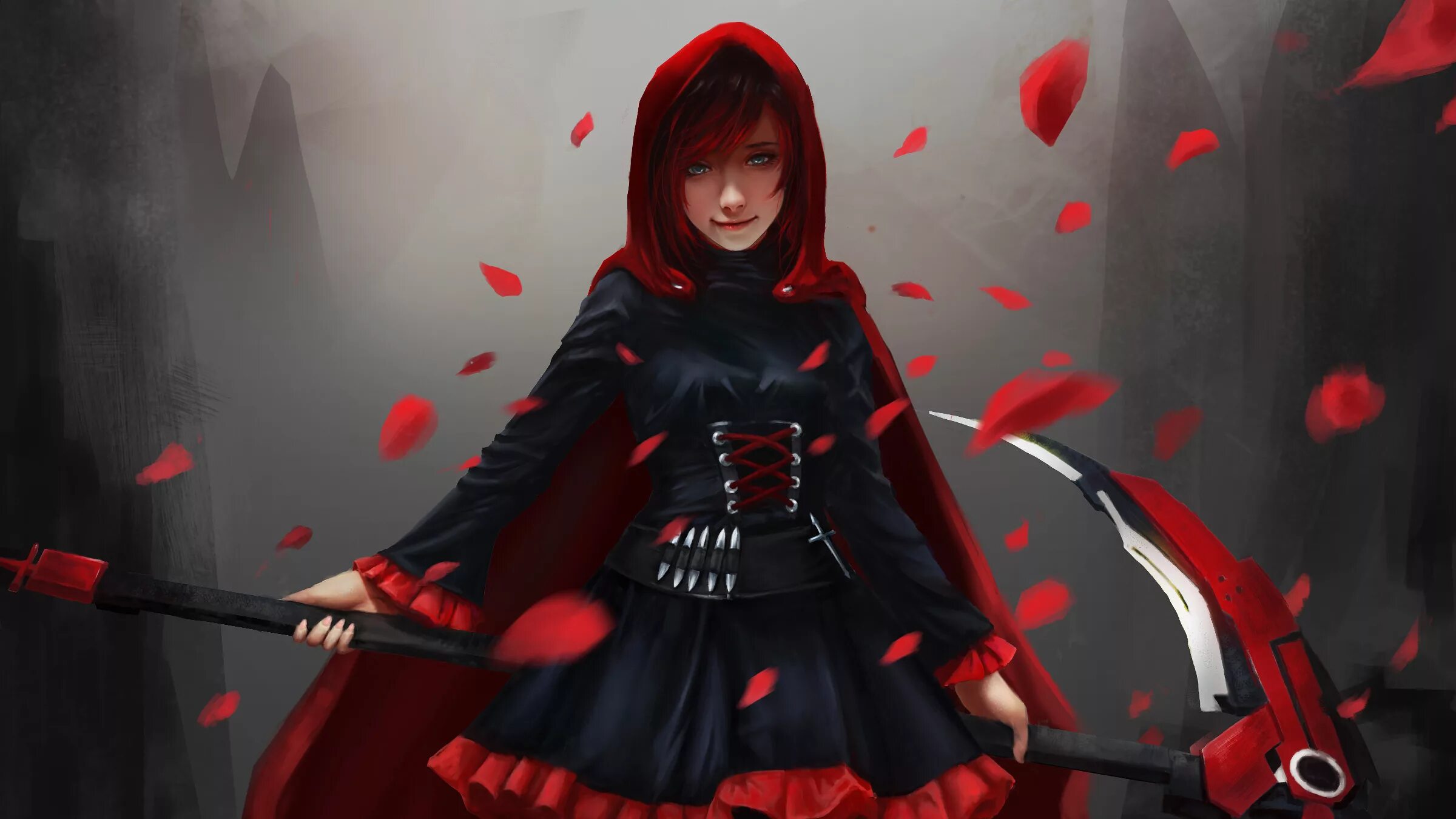 Руби арт. RWBY Ruby Rose коса. Руби Роуз RWBY. Блэк Роуз RWBY. Руби Роуз арты RWBY.