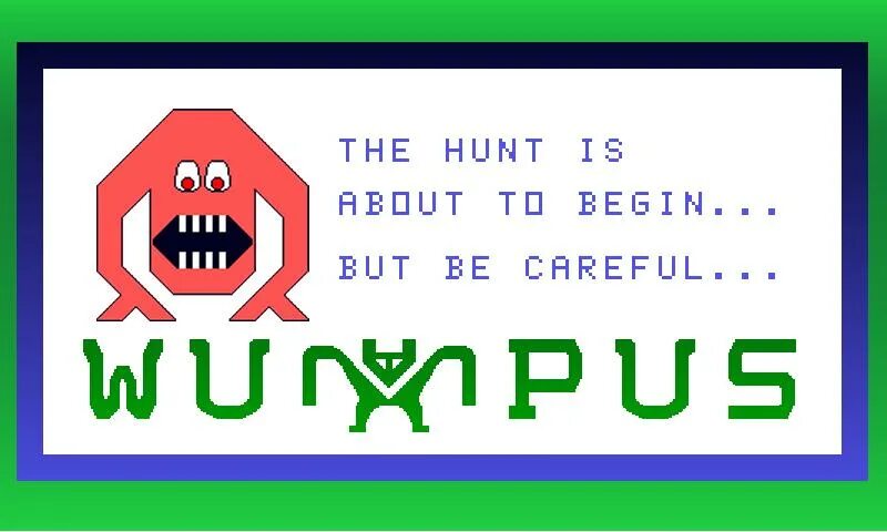 Вампус 1972. Hunt the Wumpus. Hunt the Wumpus 1972. Охота на Вампуса.