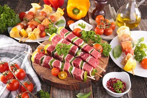 Закуски из овощей и мяса