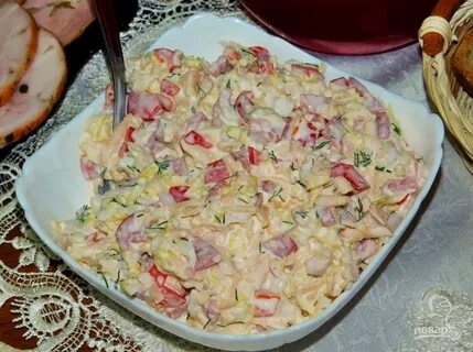 Салат министерский с колбасой