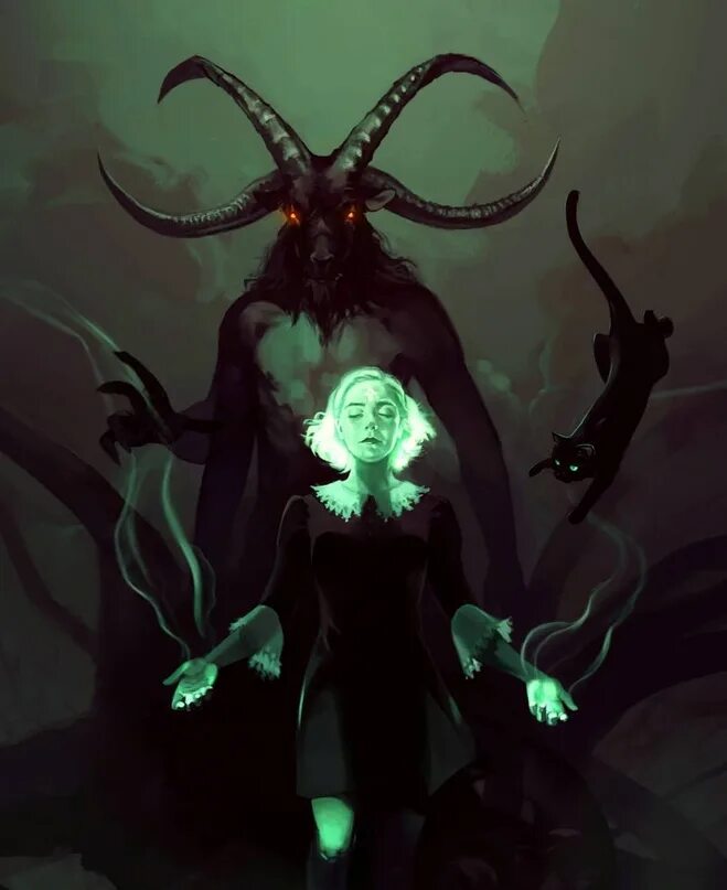 Devil walking side by side. Devil walking side by side