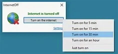Internet on off