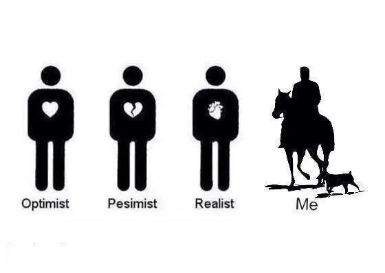 Пессимист это человек. Реалист пессимист. Картинки про оптимиста и пессимиста и про лошадь.