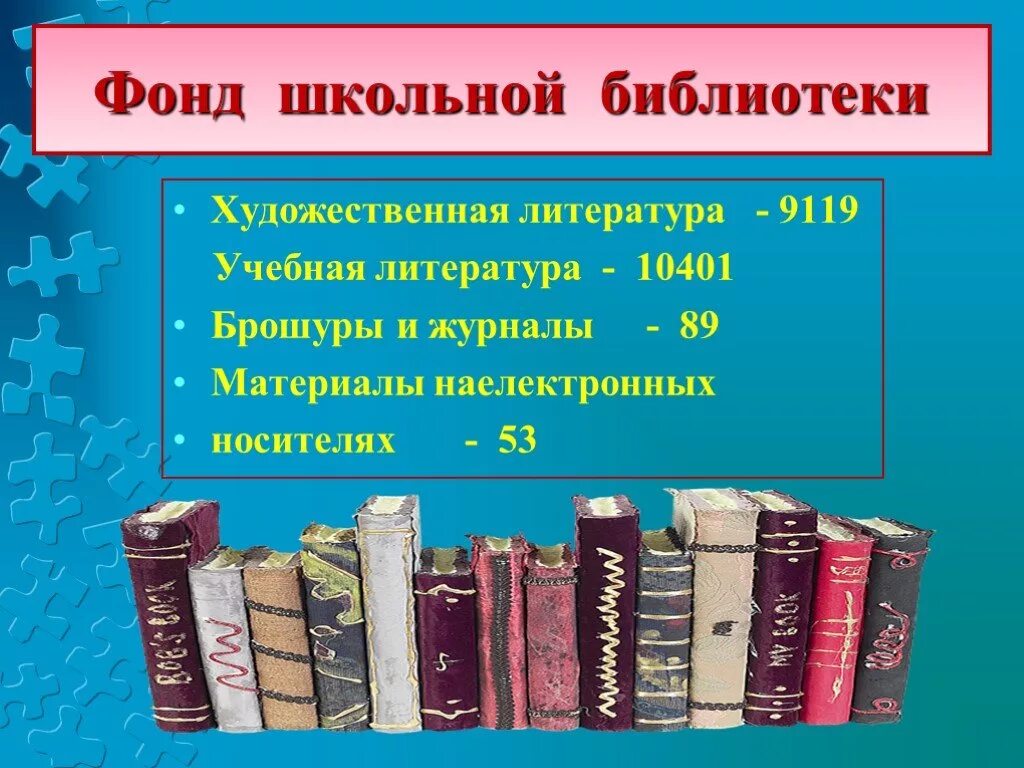 Художественной литературы в фонде библиотеки