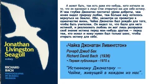 Чайка по имени джонатан ливингстон тип речи