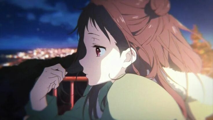 Konachan.com - 231935 black_hair blue_eyes brown_eyes building car city clouds k