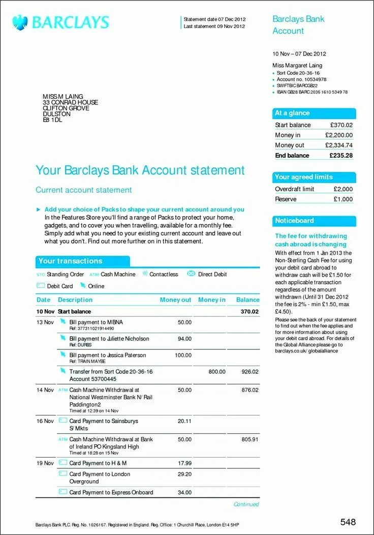 Card statement. Barclays bank statement pdf. barclays bank statement. uk bank statement barclays. выписка банка barclays.