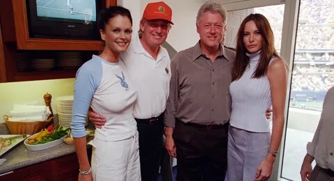 New photos show Bill Clinton yukking it up with Trump, Melania, and swimsui...