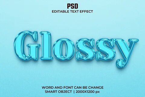 Glossy 3d Editable Psd Text Effect.