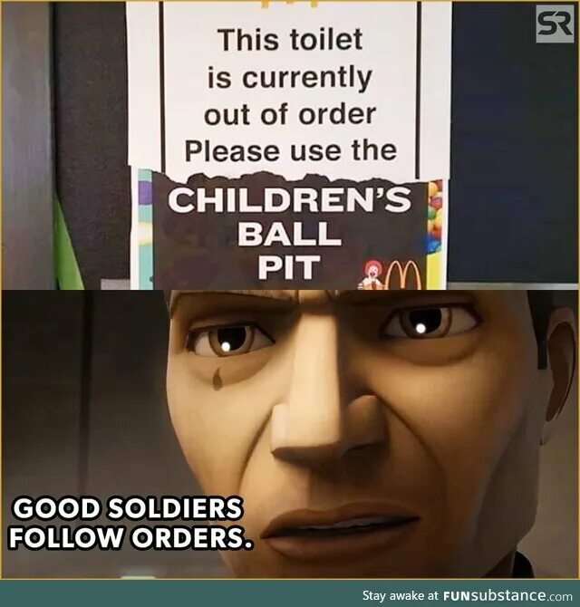 Follow my order. Good soldiers follow orders. good soldiers follow orders meme. the ball pit show funny colors learning for kids with mr reggie.