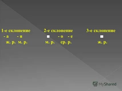 1 е склонение 2 склонение 3 склонение